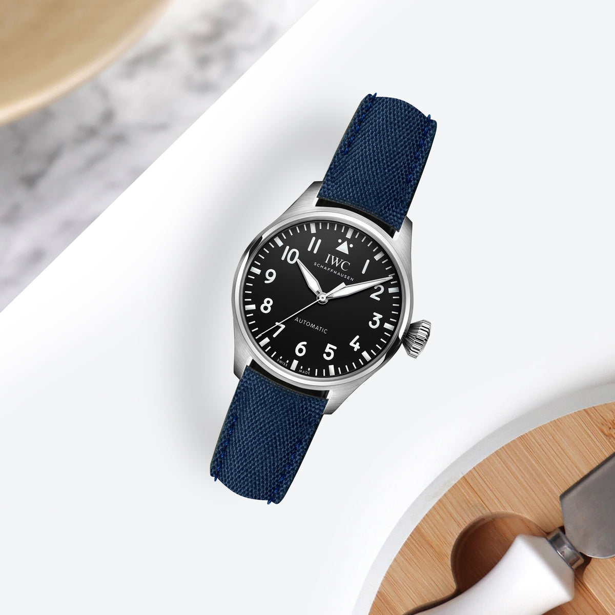 IWC Easx Change Straps - Canvas Navy Blue – Liger Straps