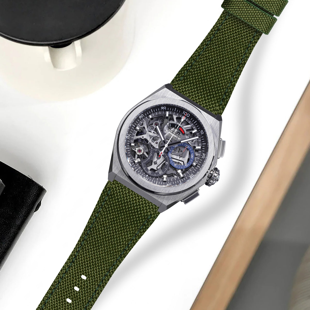 Zenith Defy Straps - Canvas Olive – Liger Straps