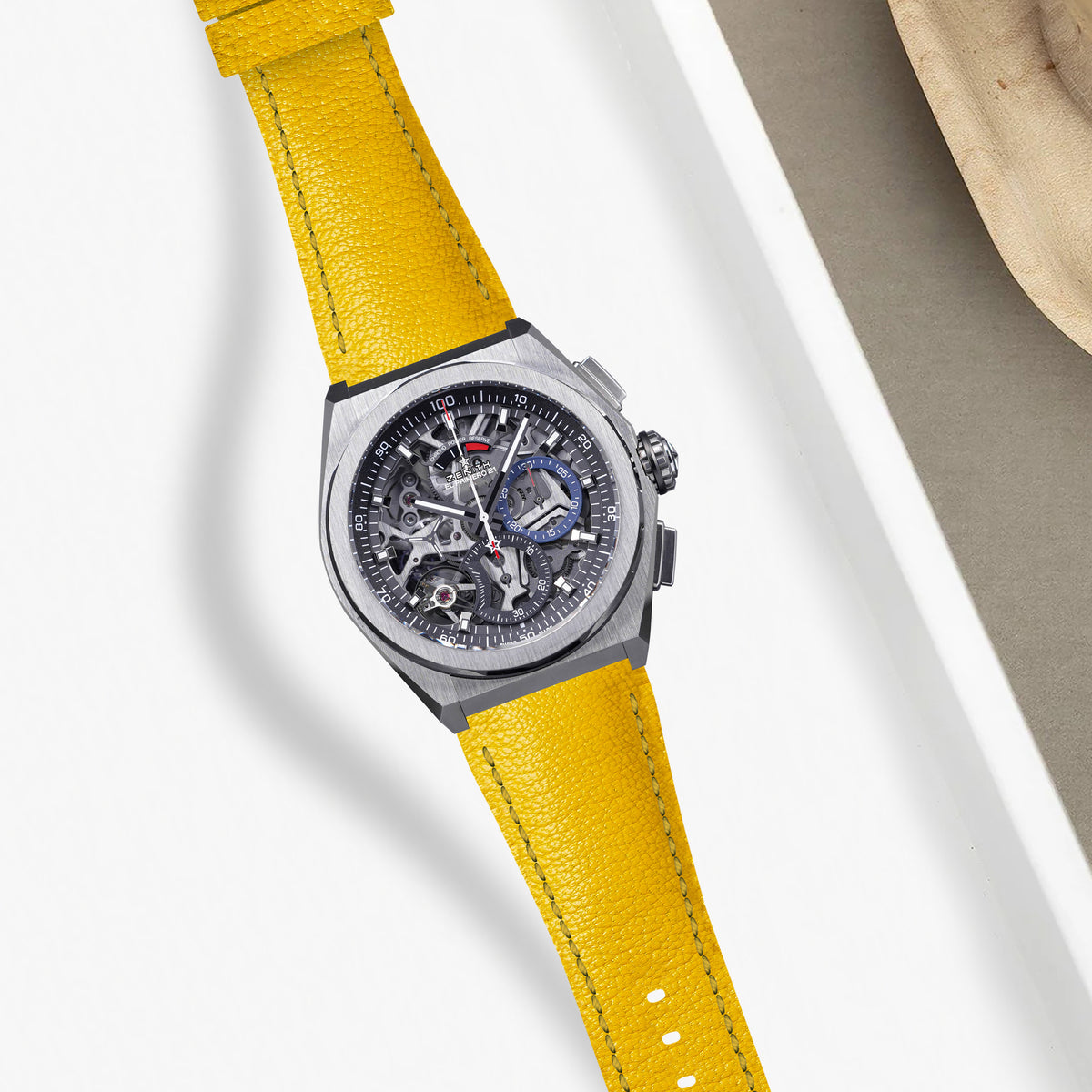 Zenith Defy Straps - Chevre Yellow – Liger Straps