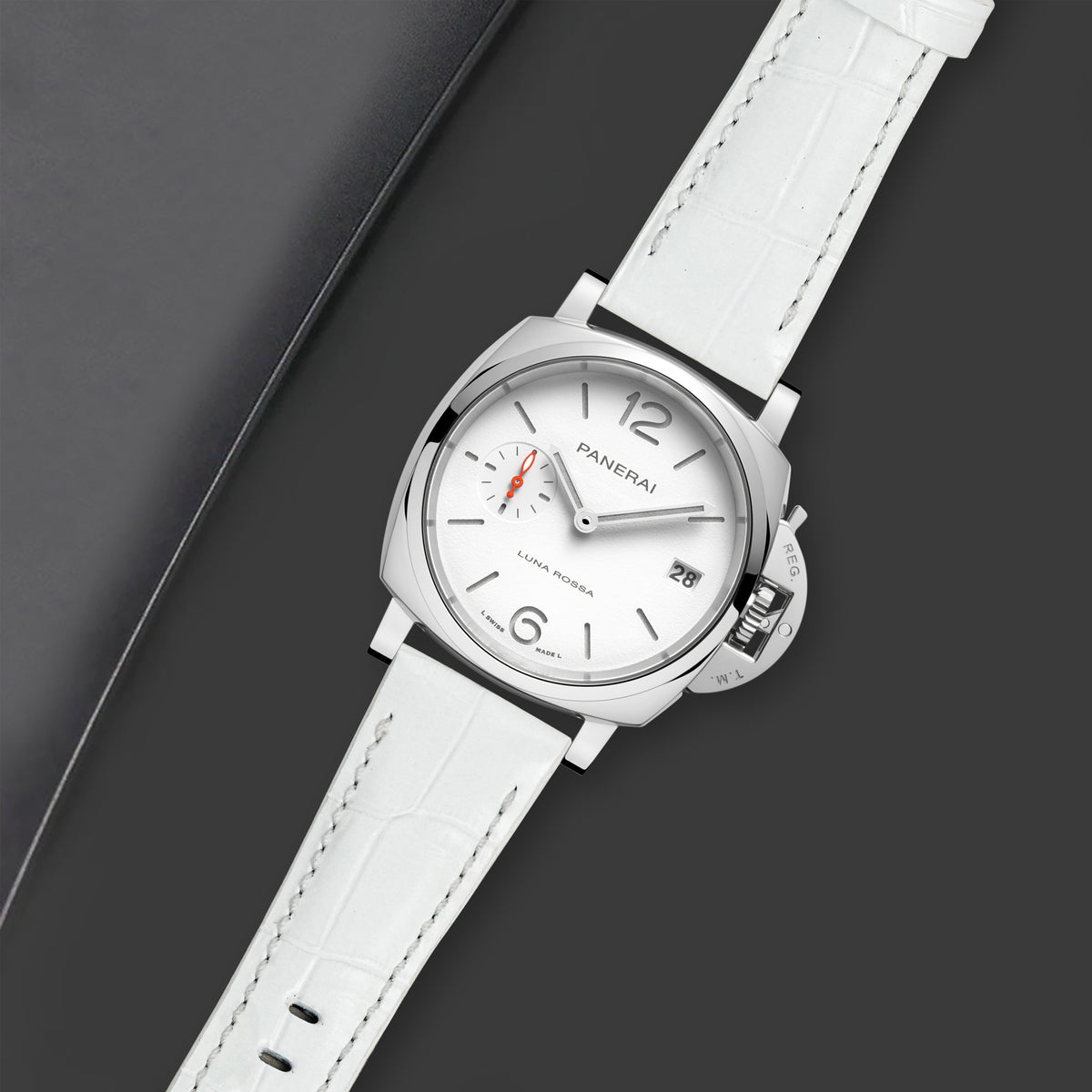 Panerai Luminor Due Straps - Croco White – Liger Straps