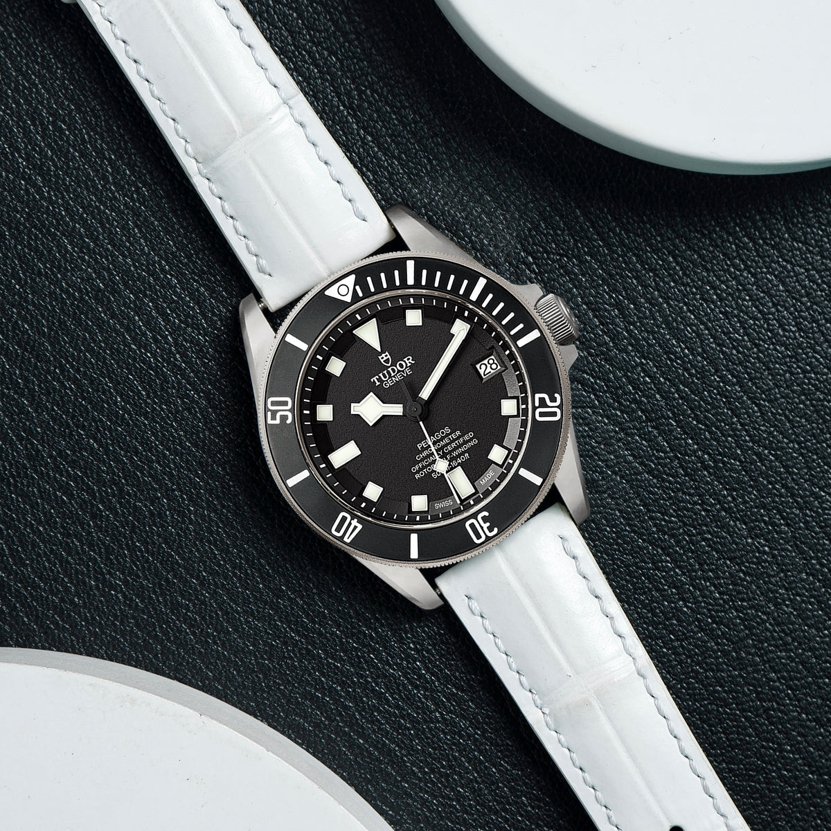 Tudor Pelagos Straps Croco White – Liger Straps