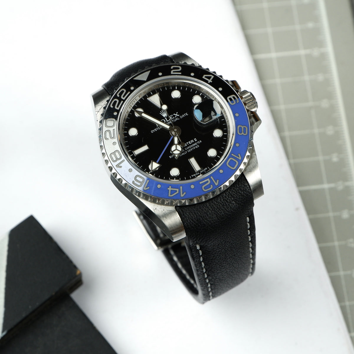 Leather Strap Batman Nato Strap Rolex GMT Master II Batman