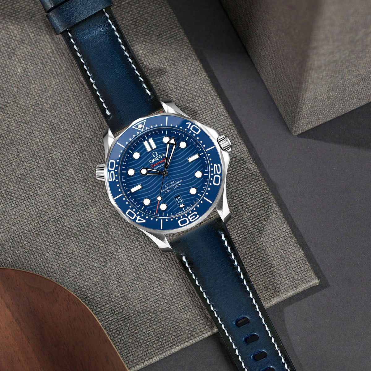 Omega Seamaster Diver 300m Straps - Dappled Blue – Liger Straps
