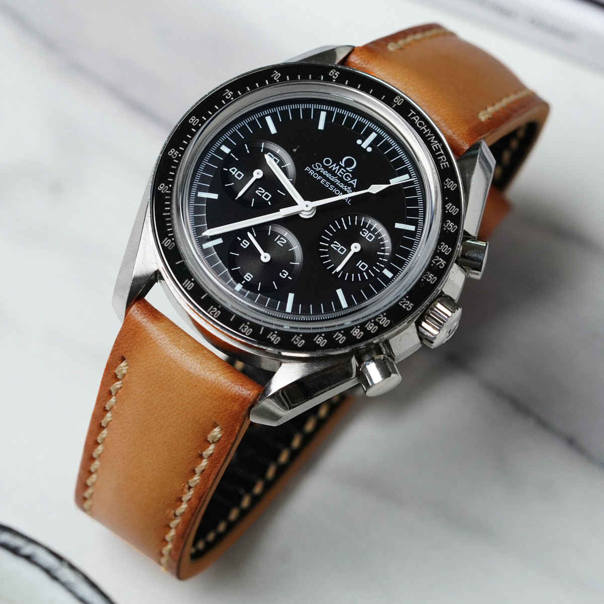 Omega speedmaster leather strap price hotsell