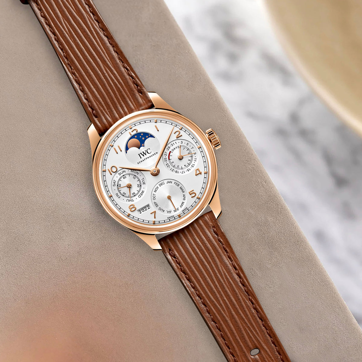 IWC Portugieser Straps - Epi Brown – Liger Straps