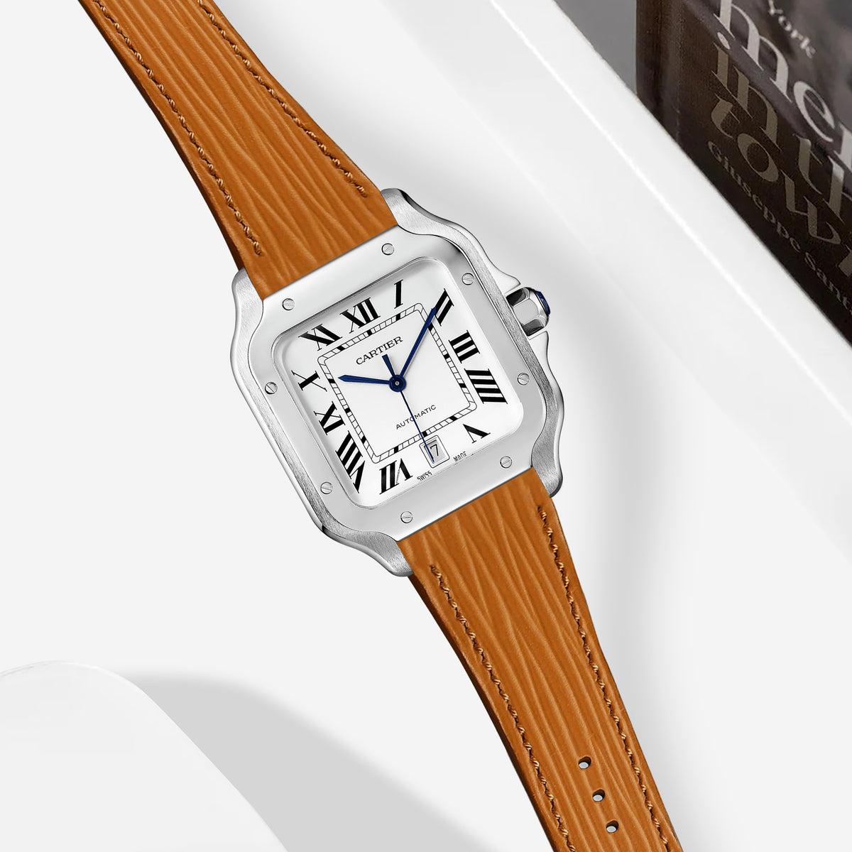 Cartier New Santos Quick Release Straps - Epi Gold – Liger Straps
