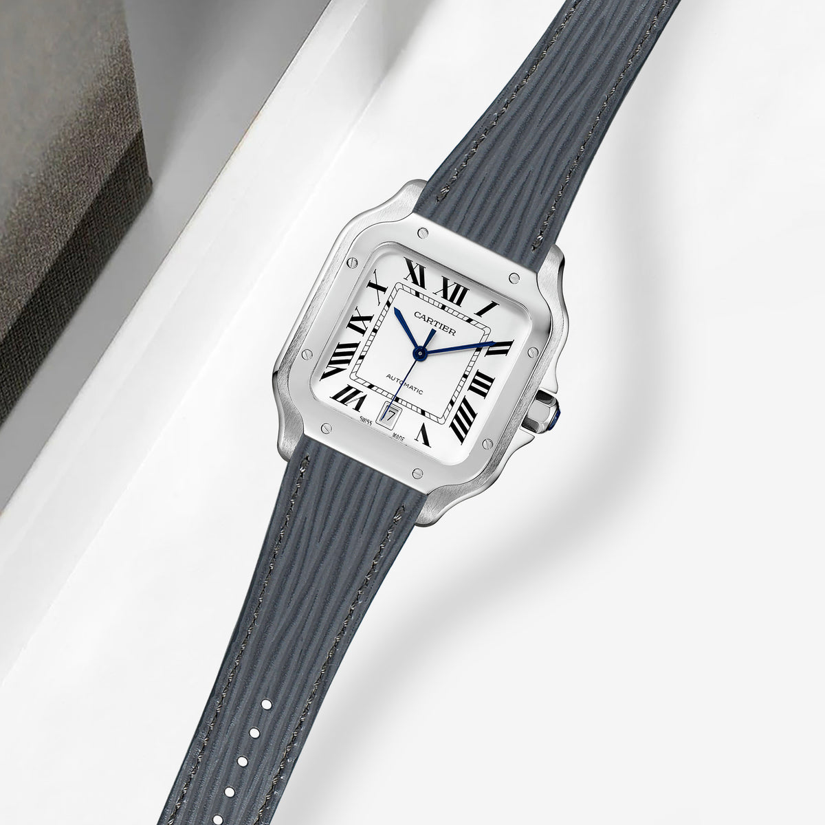 Cartier New Santos Quick Release Straps - Epi Grey – Liger Straps