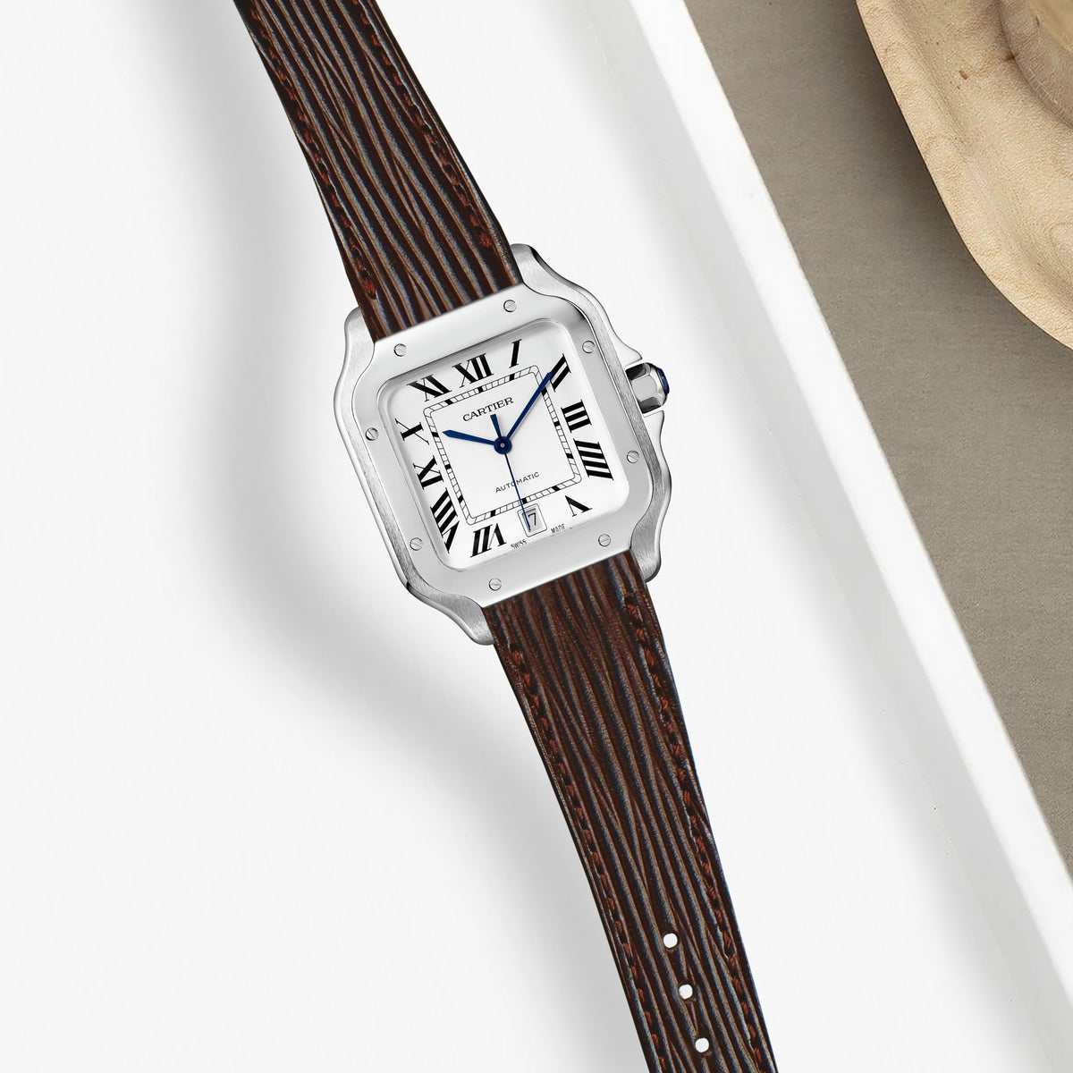 cartier santos tobacco Cartier New Santos Quick Release Straps