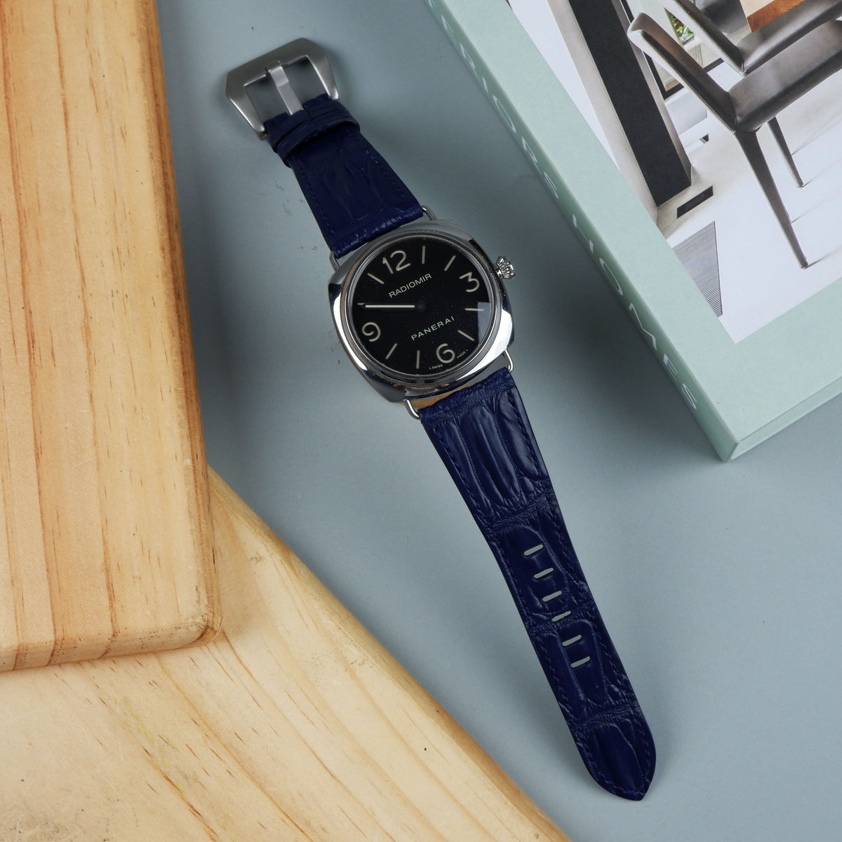 Panerai Radiomir Straps - Hornback Navy Blue – Liger Straps