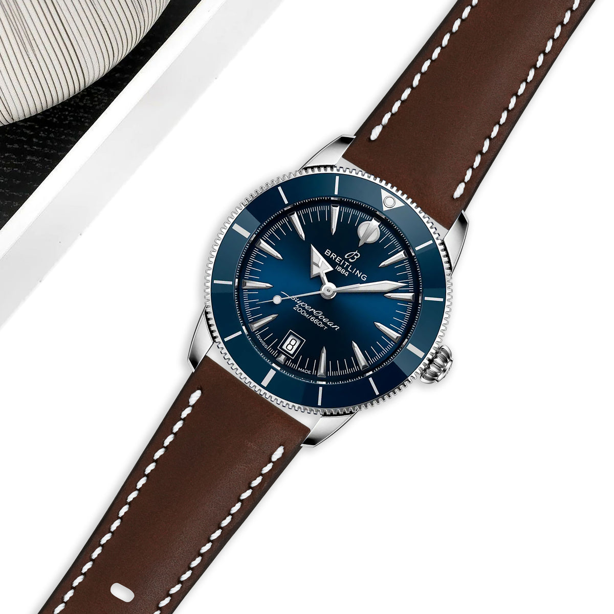 Breitling Super Ocean Heritage Straps - Minerva Walnut – Liger Straps
