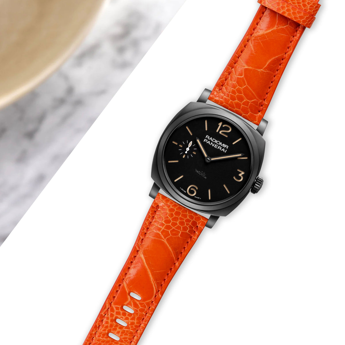 Panerai Radiomir 1940 Straps - Ostrich Leg Orange – Liger Straps