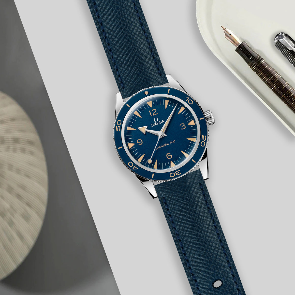 Omega Seamaster Heritage Straps - Patron Navy Blue – Liger Straps