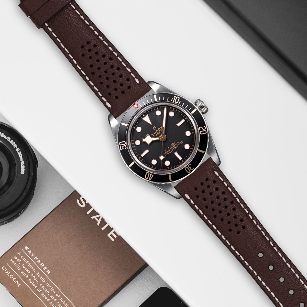 TUDOR 革ベルト Tudor Blackbay Fifty Eight 39mm Straps - Racing Moka – Liger Straps