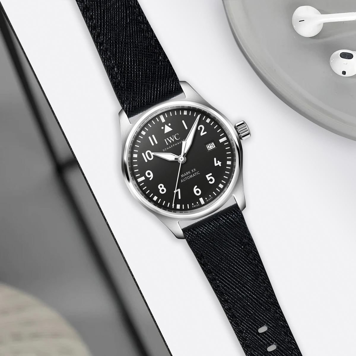IWC Easx Change Straps - Saffiano Black – Liger Straps