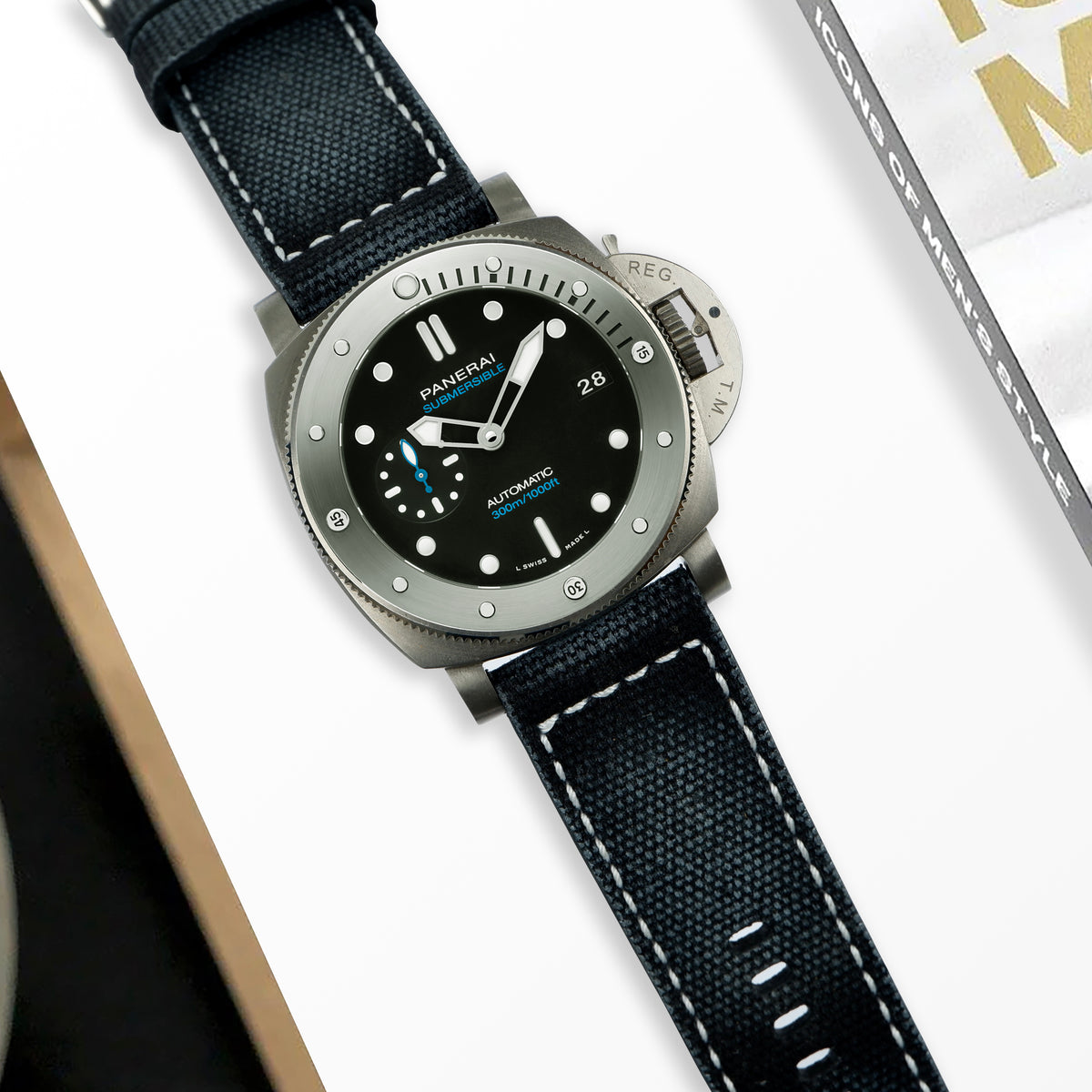 Panerai Submersible Straps - Canvas Anthracite – Liger Straps