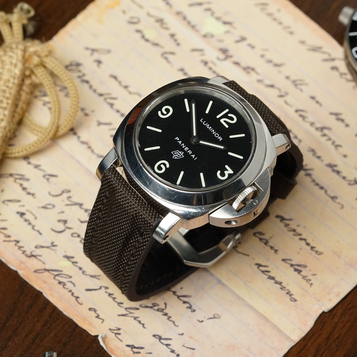 Panerai Luminor Straps Canvas Extreme Padded Deep Taupe – Liger