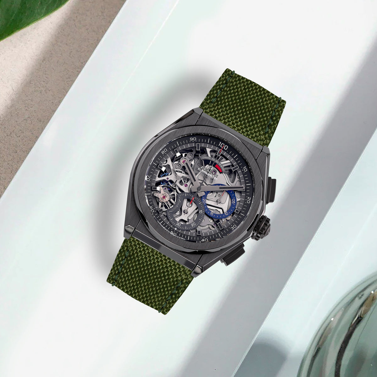 Zenith Defy Straps - Canvas Olive – Liger Straps