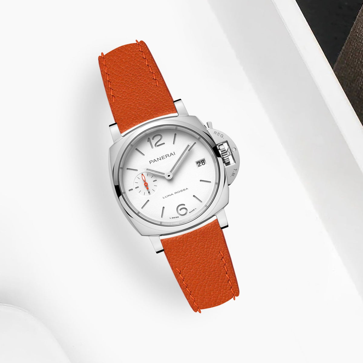Panerai Luminor Due Straps - Chevre Orange – Liger Straps