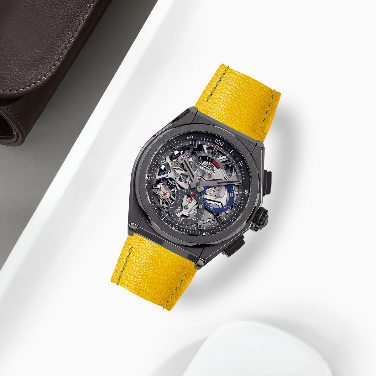 Zenith Defy Straps - Chevre Yellow – Liger Straps