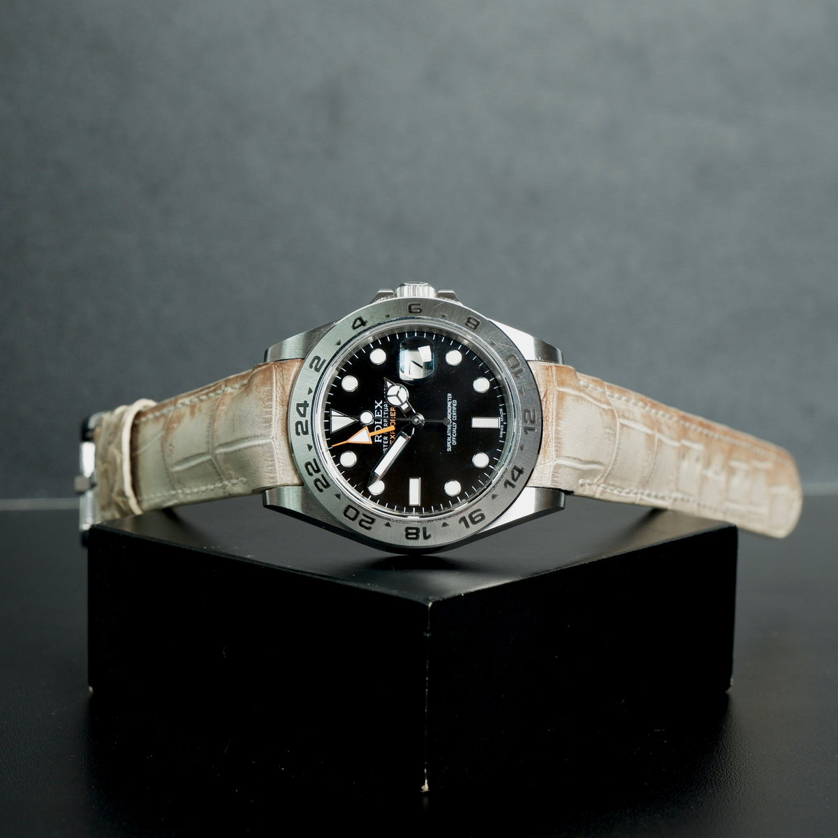 Rolex 16570 leather on sale strap