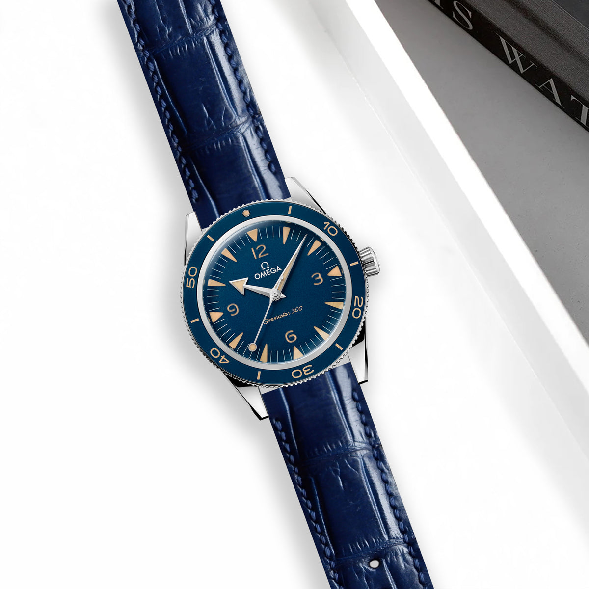 Omega Seamaster Heritage Straps - Croco Navy Blue – Liger Straps