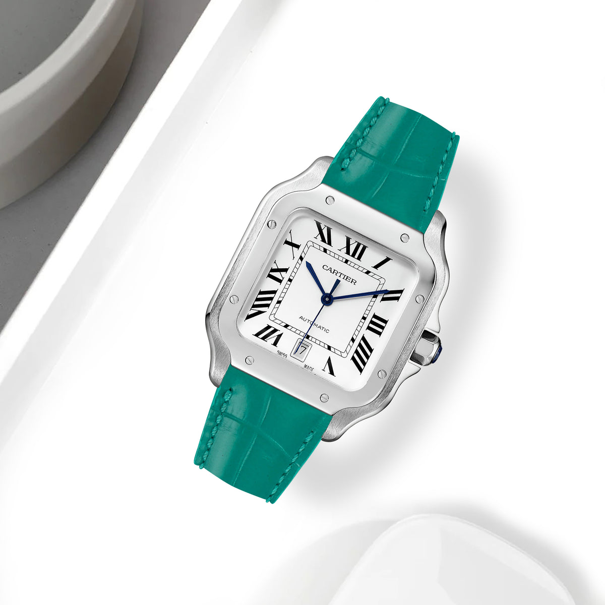 Cartier New Santos Quick Release Straps - Croco Tiffany – Liger Straps