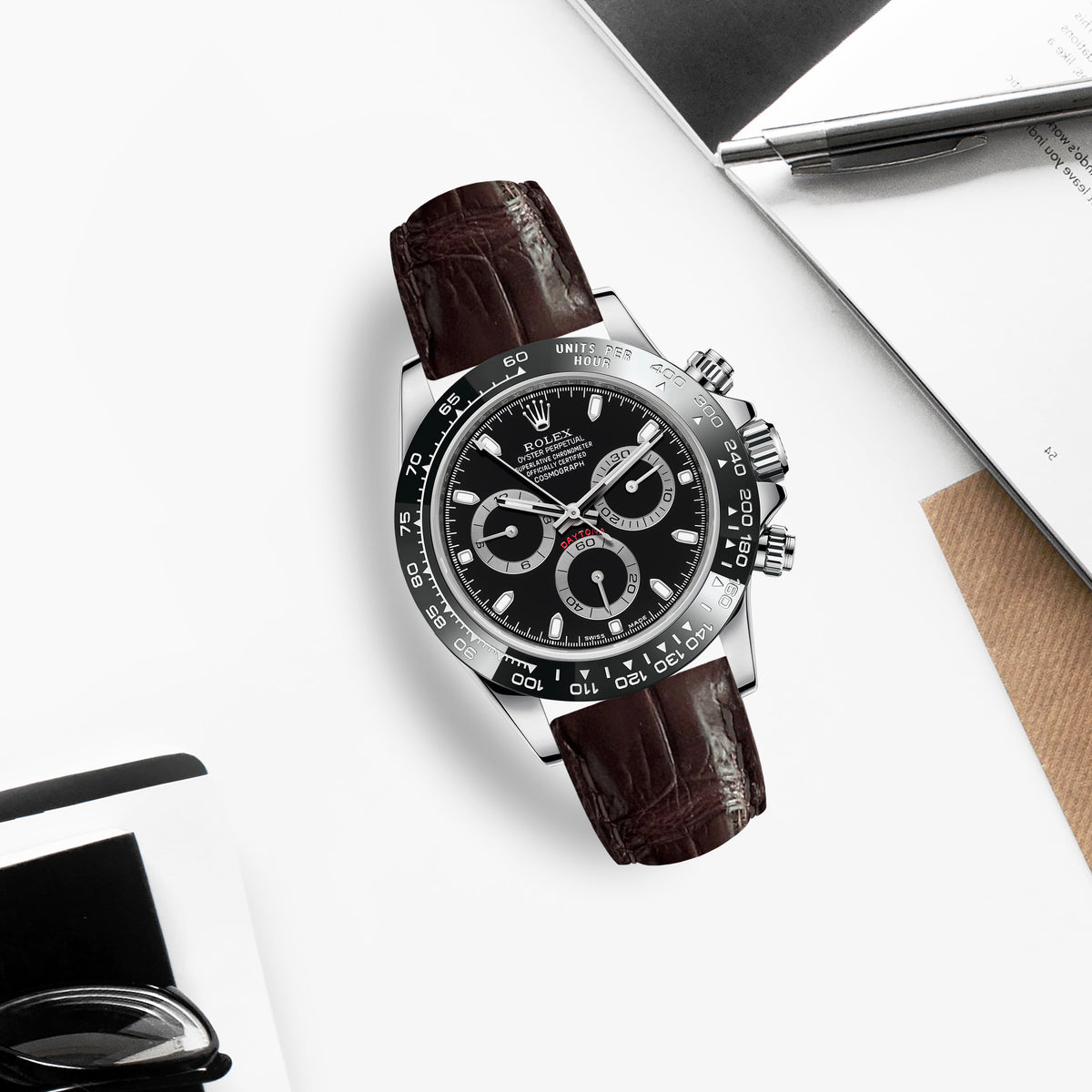 Rolex Daytona Straps - Croco Tobacco – Liger Straps