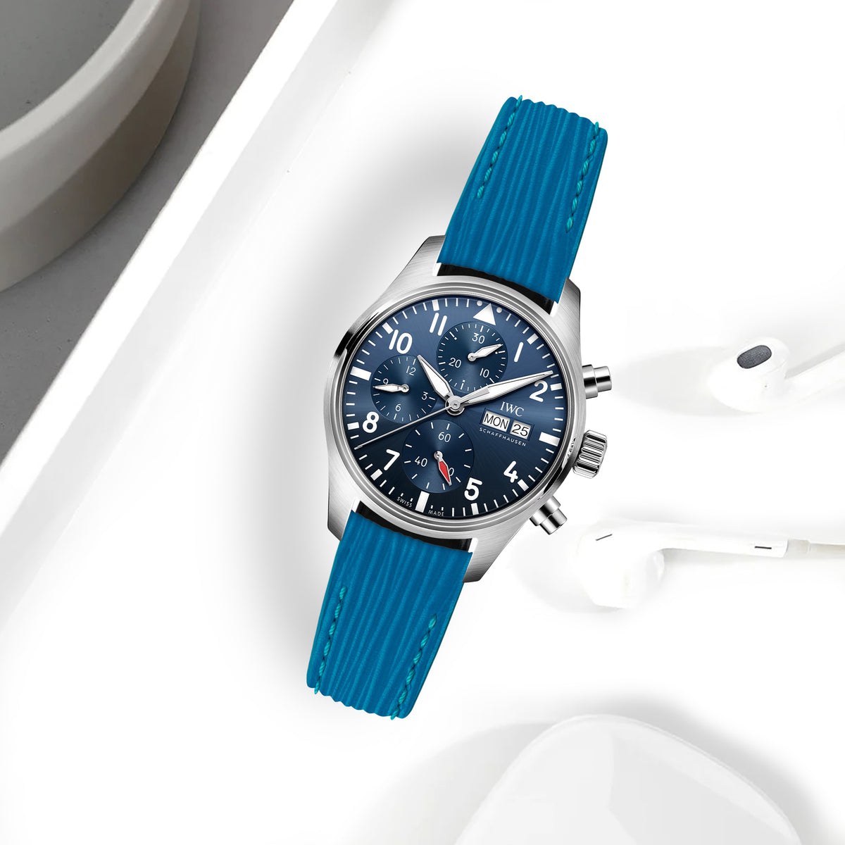 IWC Easx Change Straps - Epi Sky Blue