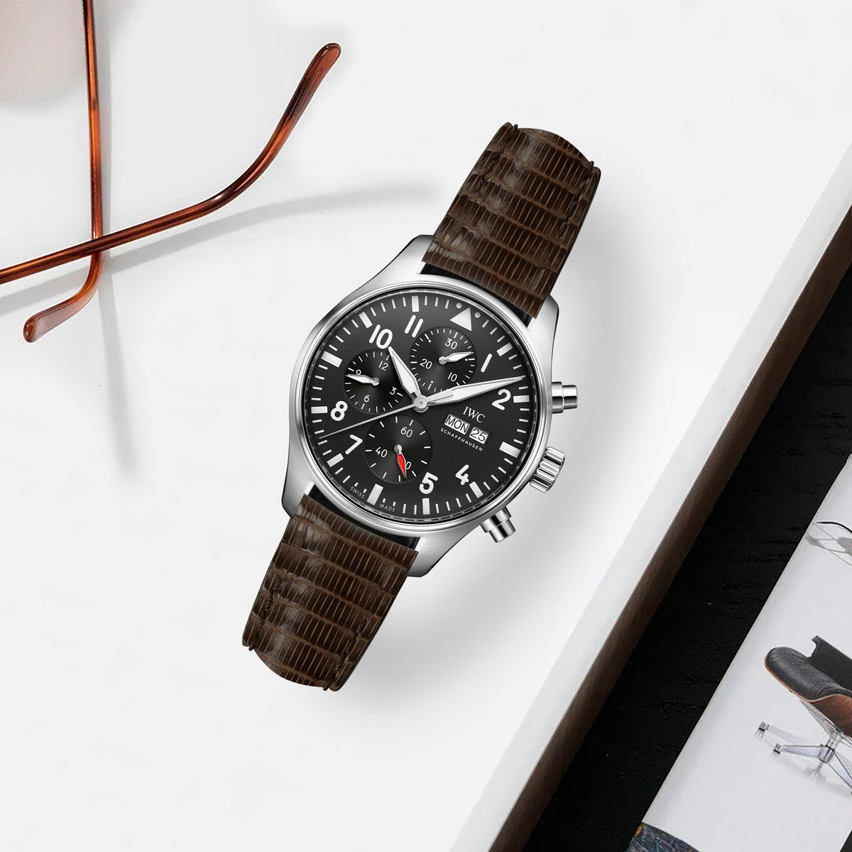 IWC Easx Change Straps - Lizard Chocolatini – Liger Straps