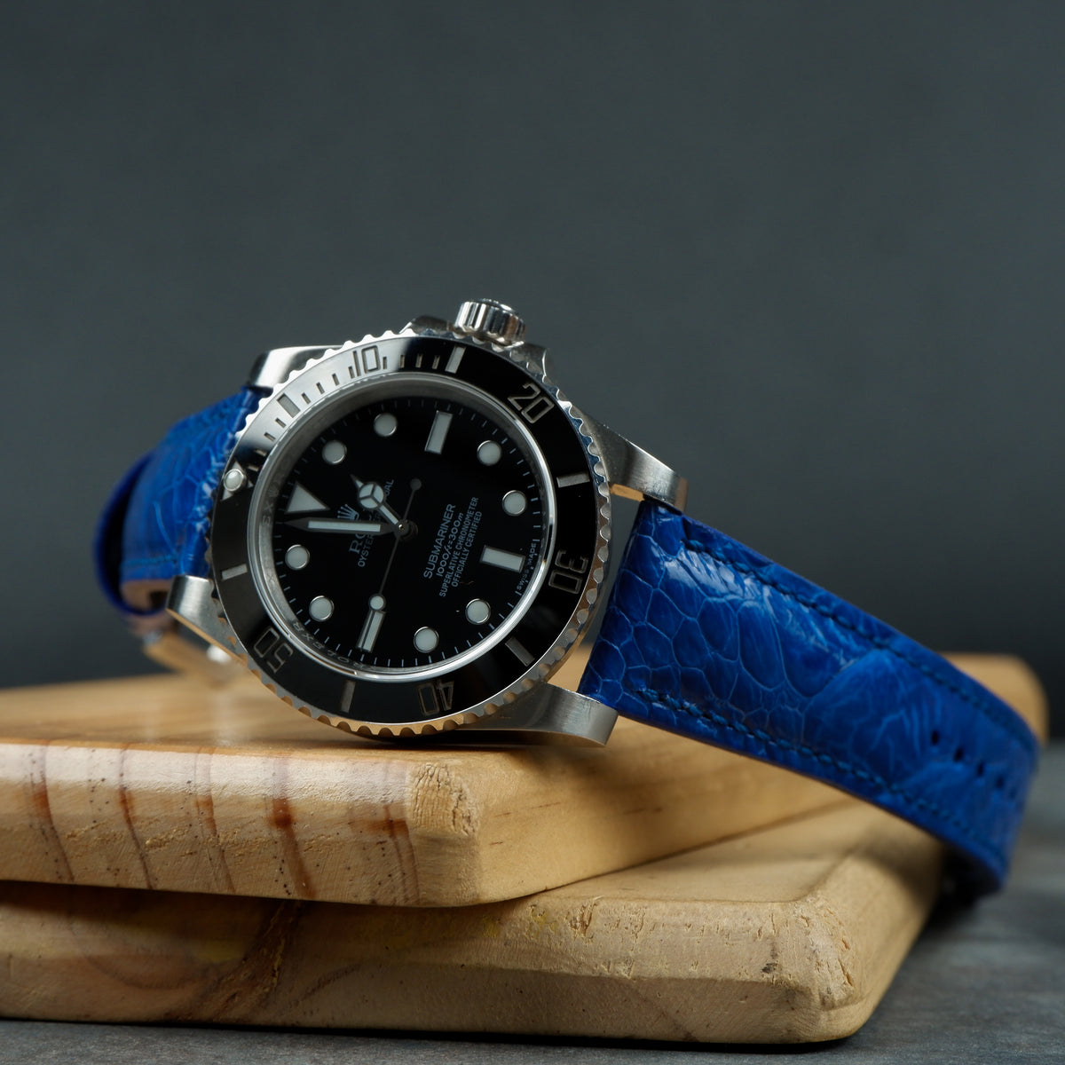 Rolex submariner hot sale blue strap