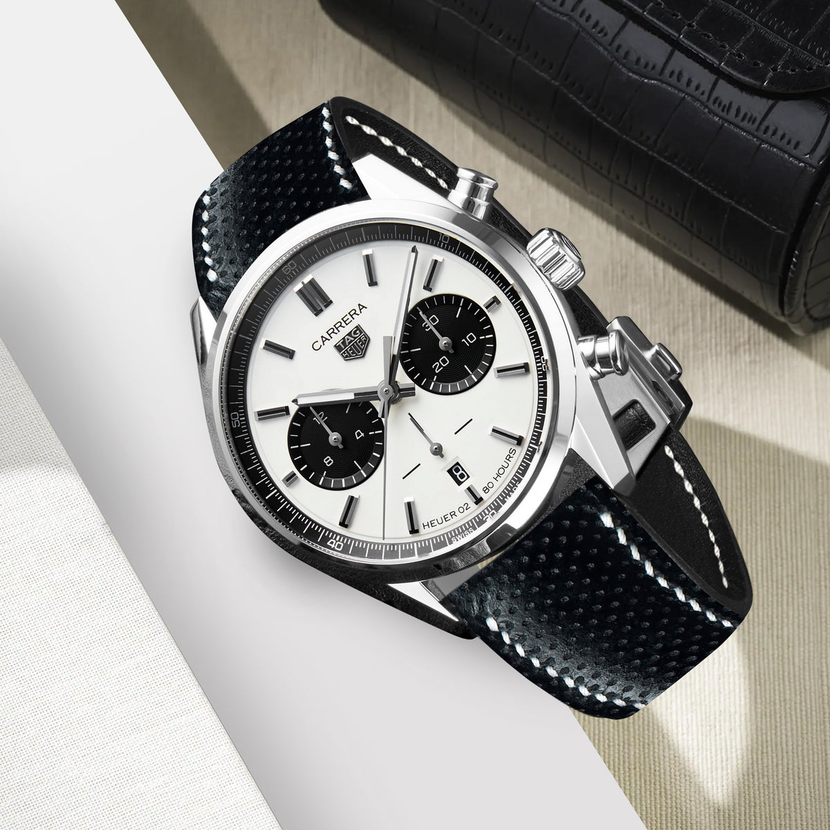 Tag Heuer Carrera Straps - Perforated Black – Liger Straps