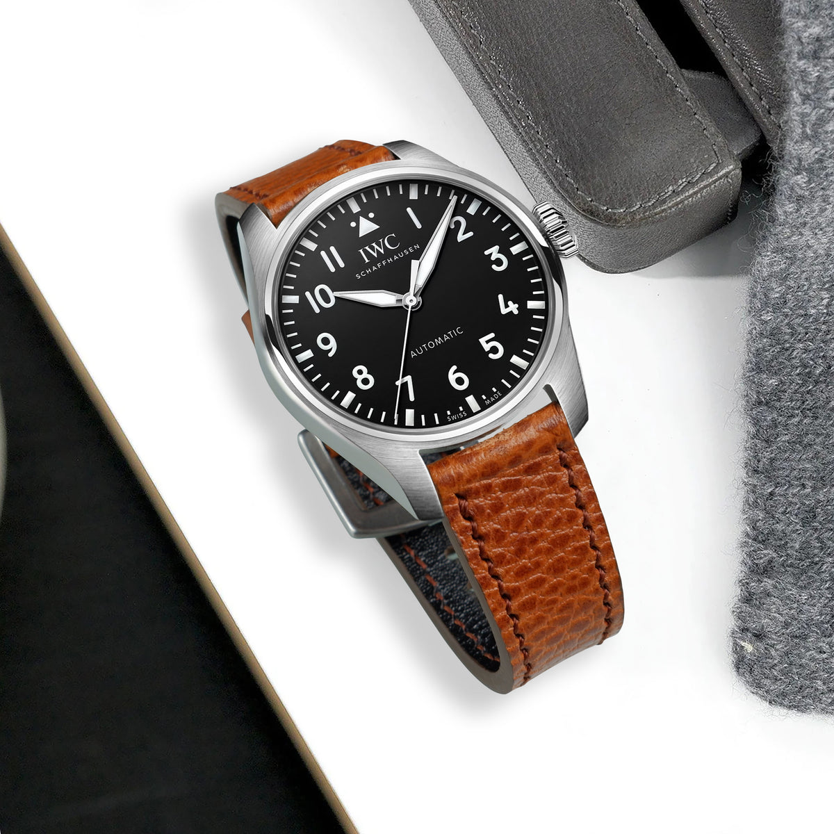 IWC Pilot Straps Tjakra Brown Liger Straps