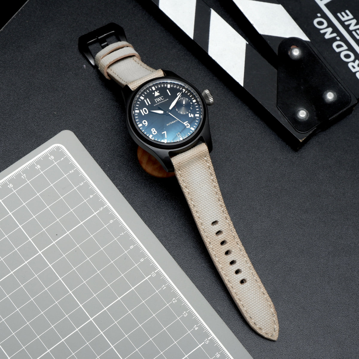 Iwc Beige Textile Strap Iwc Iw327017 New Arrivals