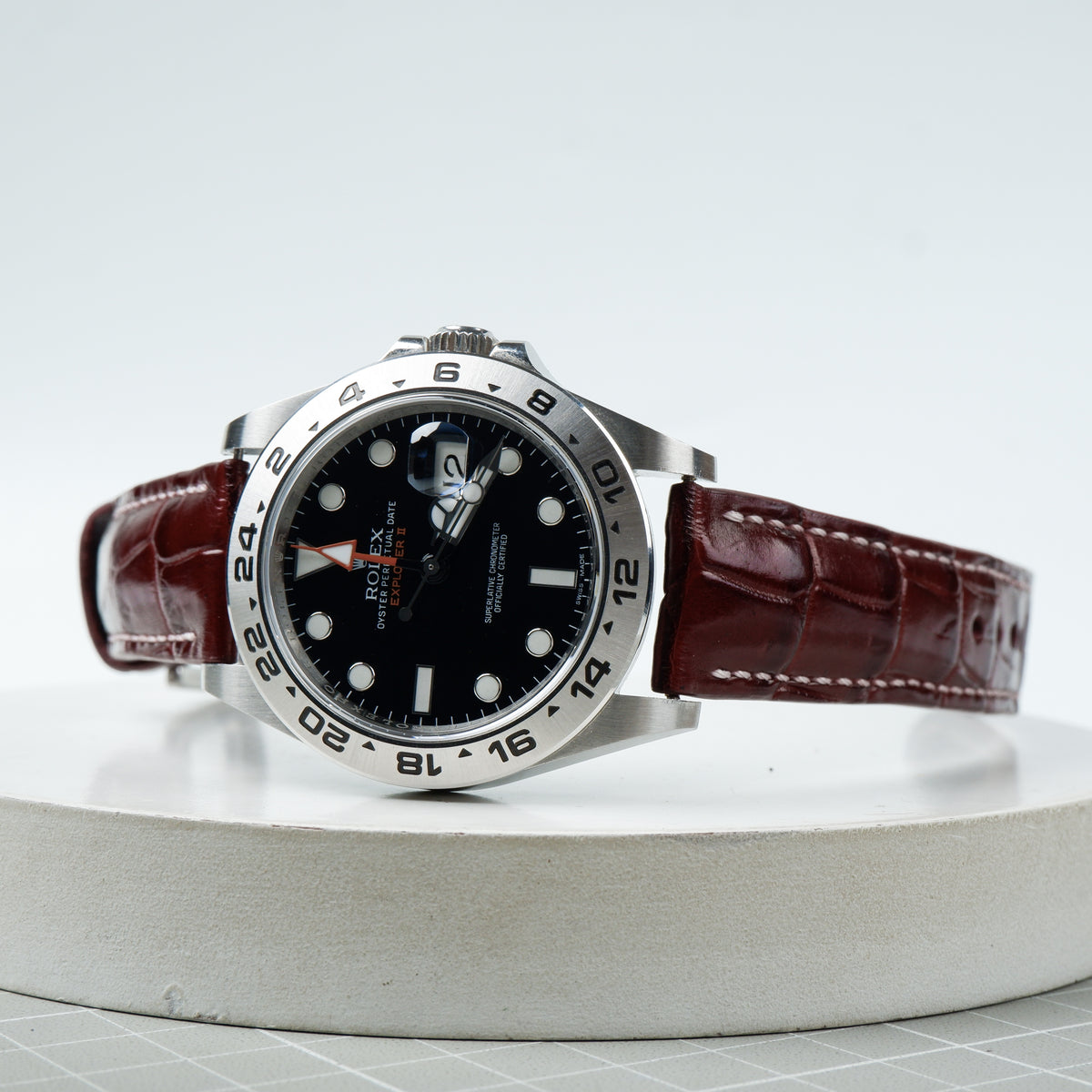 Rolex Explorer Straps - Croco Bordeaux – Liger Straps