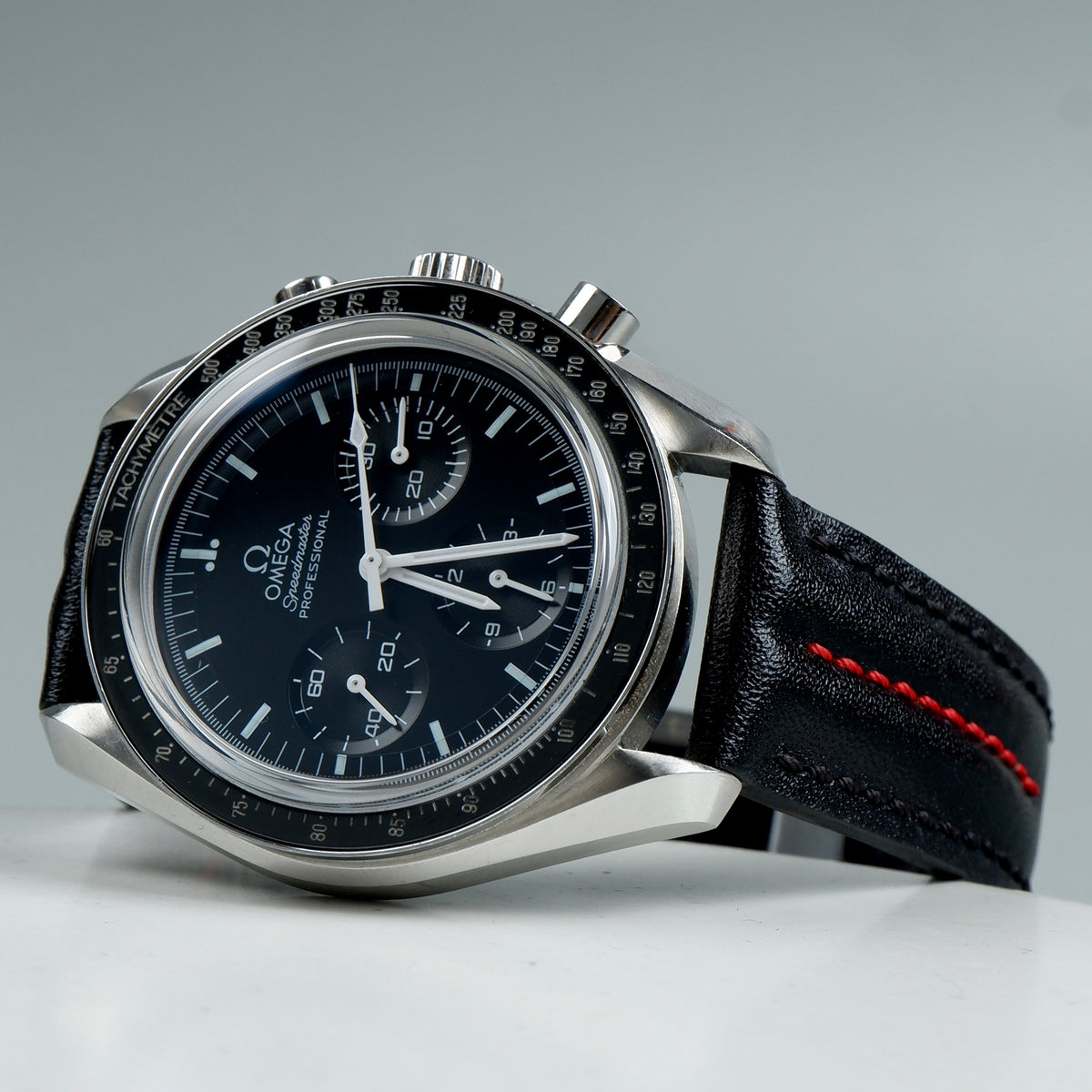 Omega speedmaster leather deployment strap best sale