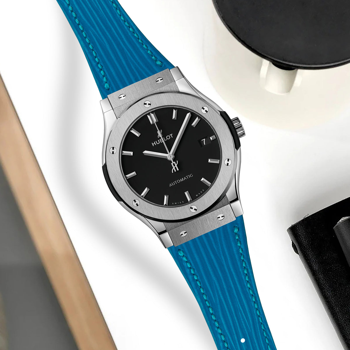 Hublot Classic Fusion Straps - Epi Sky Blue – Liger Straps