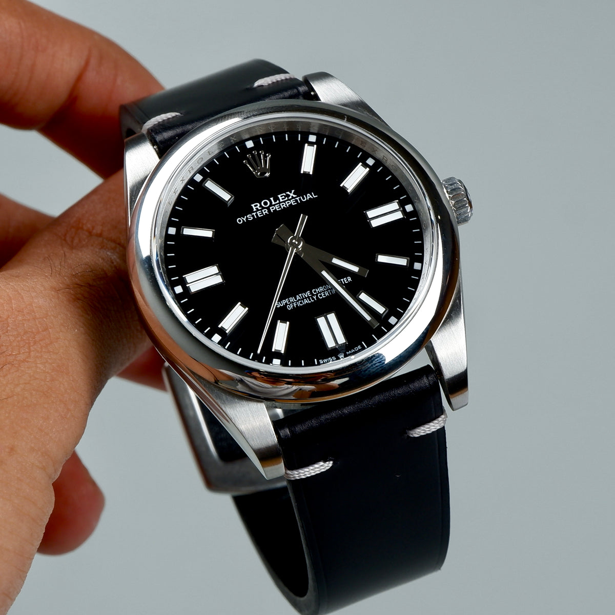 Rolex Oyster Perpetual Straps Minimalist Cordovan Black – Liger