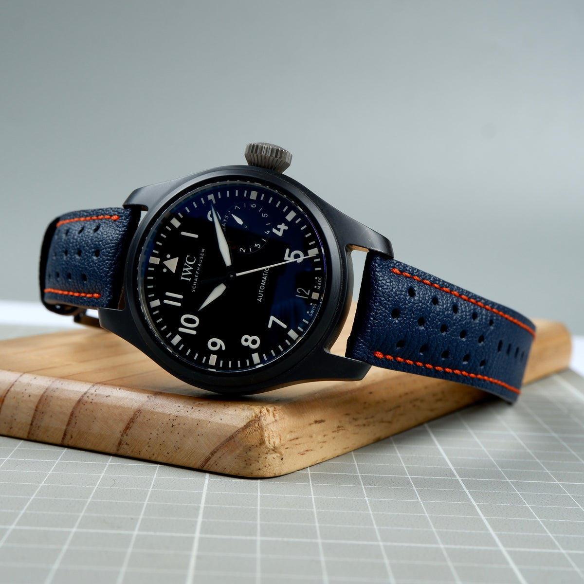 IWC Pilot Straps Racing Navy Blue – Liger Straps - Main Image