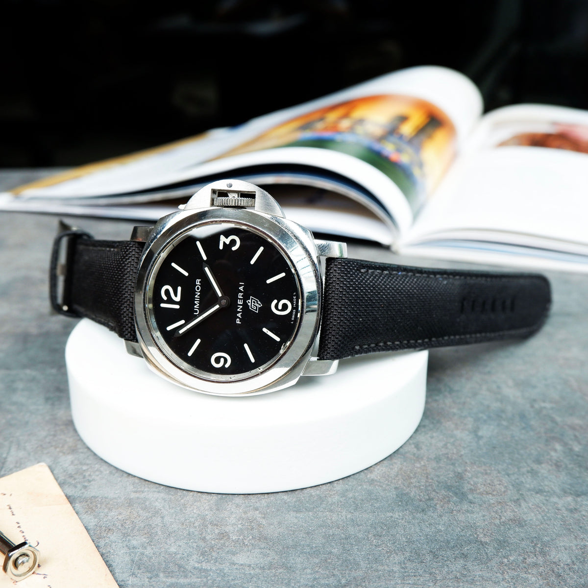 Panerai Luminor Straps Canvas Black – Liger Straps - Main Image