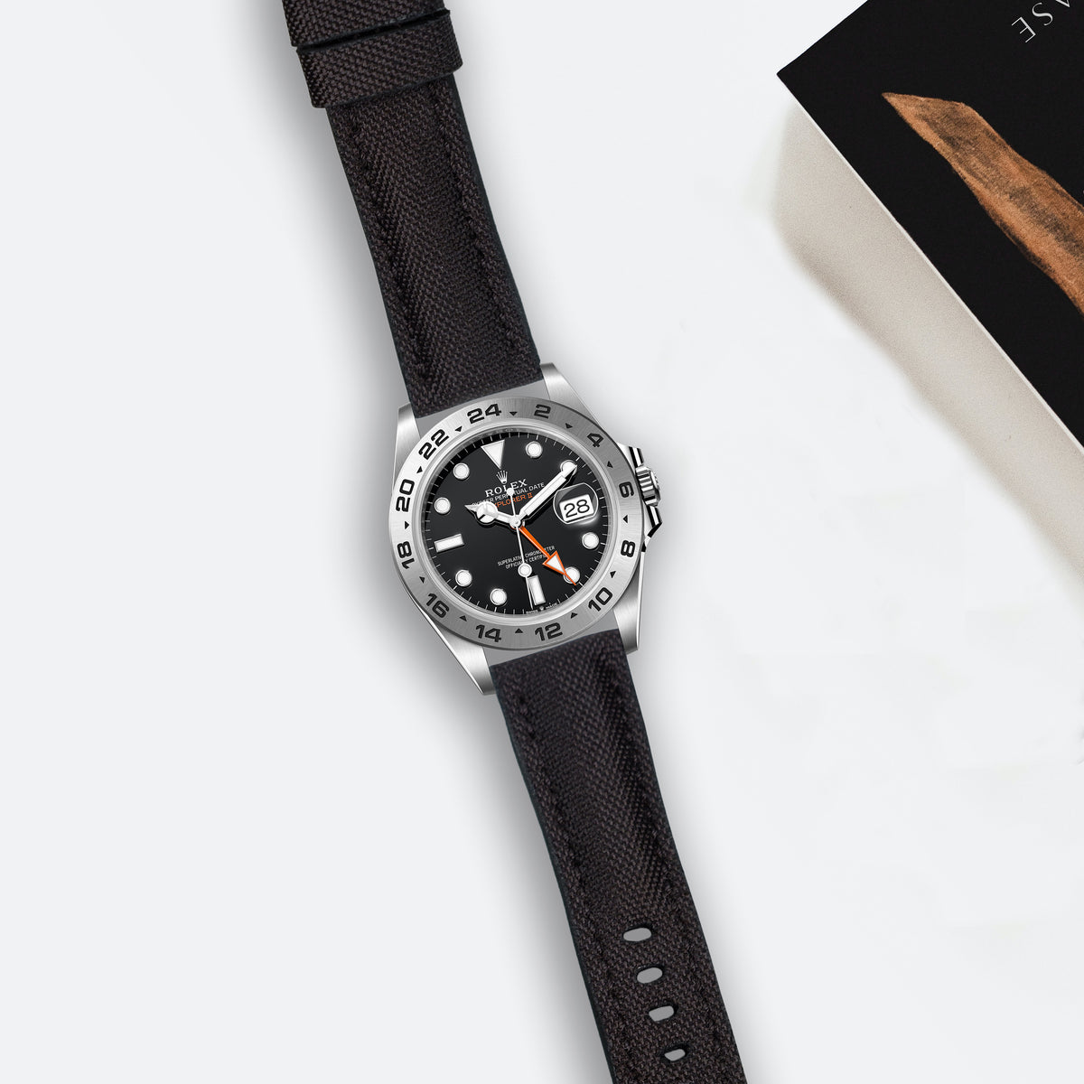 Rolex Explorer Straps Canvas Black – Liger Straps1