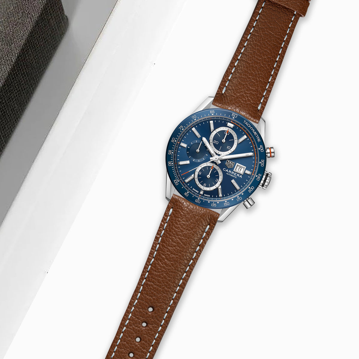 Carrera Calibre 16 Tag Heuer Watch Leather Strap Tag Heuer Carrera