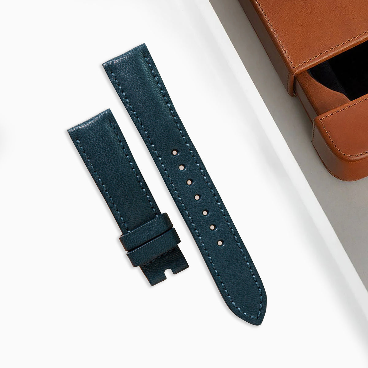 Strap for IWC Portofino - Retro Blue Pigskin Leather