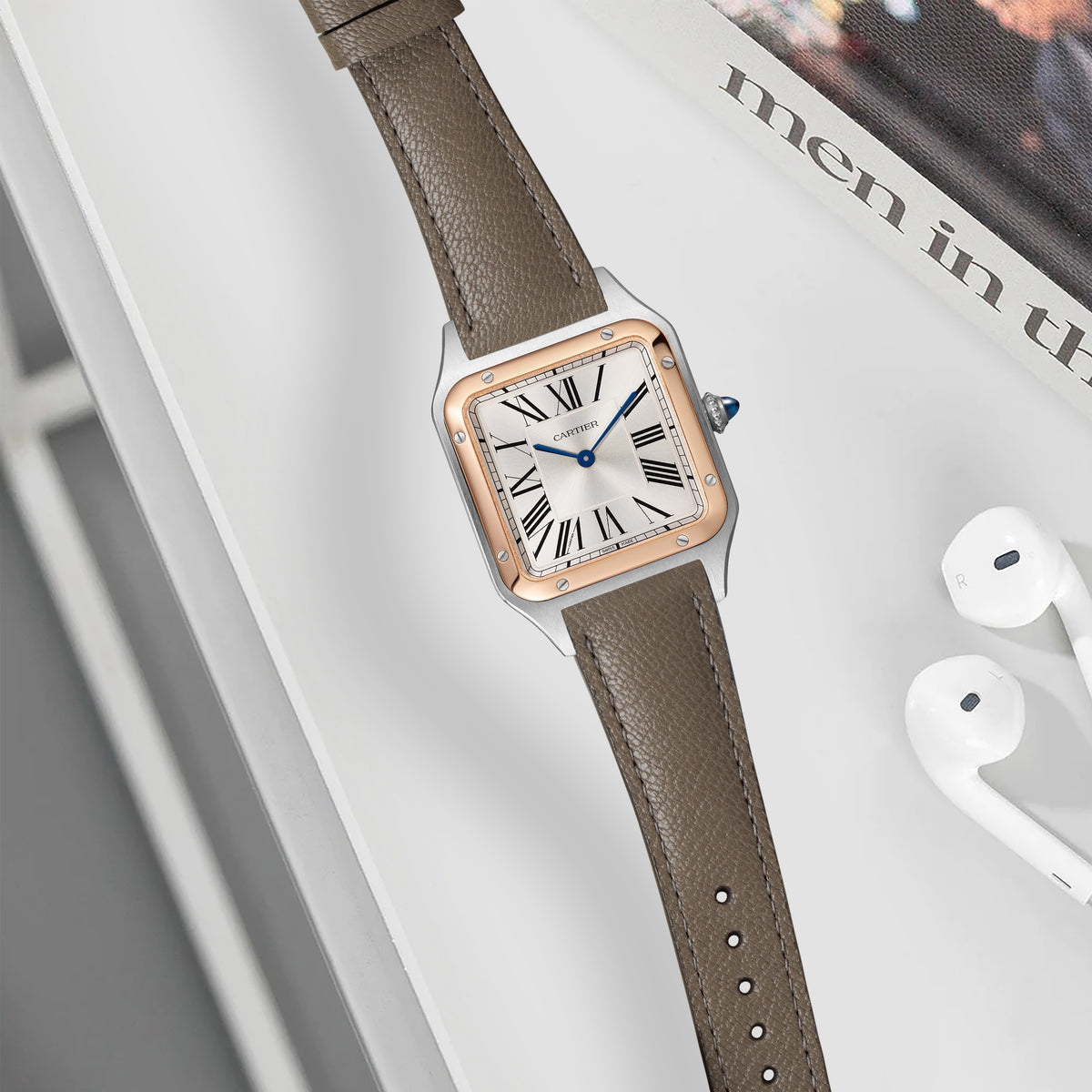 Cartier Dumont Straps - Chevre Taupe – Liger Straps