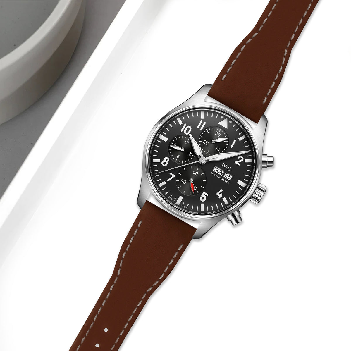 IWC Easx Change Straps - Pilot Cordovan Whiskey – Liger Straps