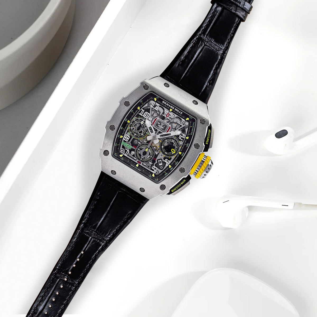 Richard Mille RM11用ベルトクロコボルドー Richard Mille RM11用