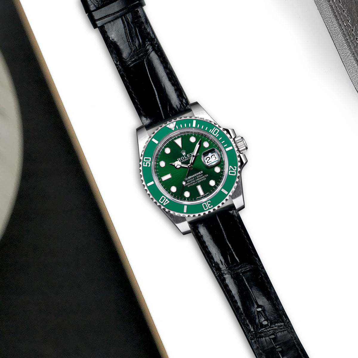 Rolex Submariner Green Hulk Straps - Bottega Dark Green – Liger Straps