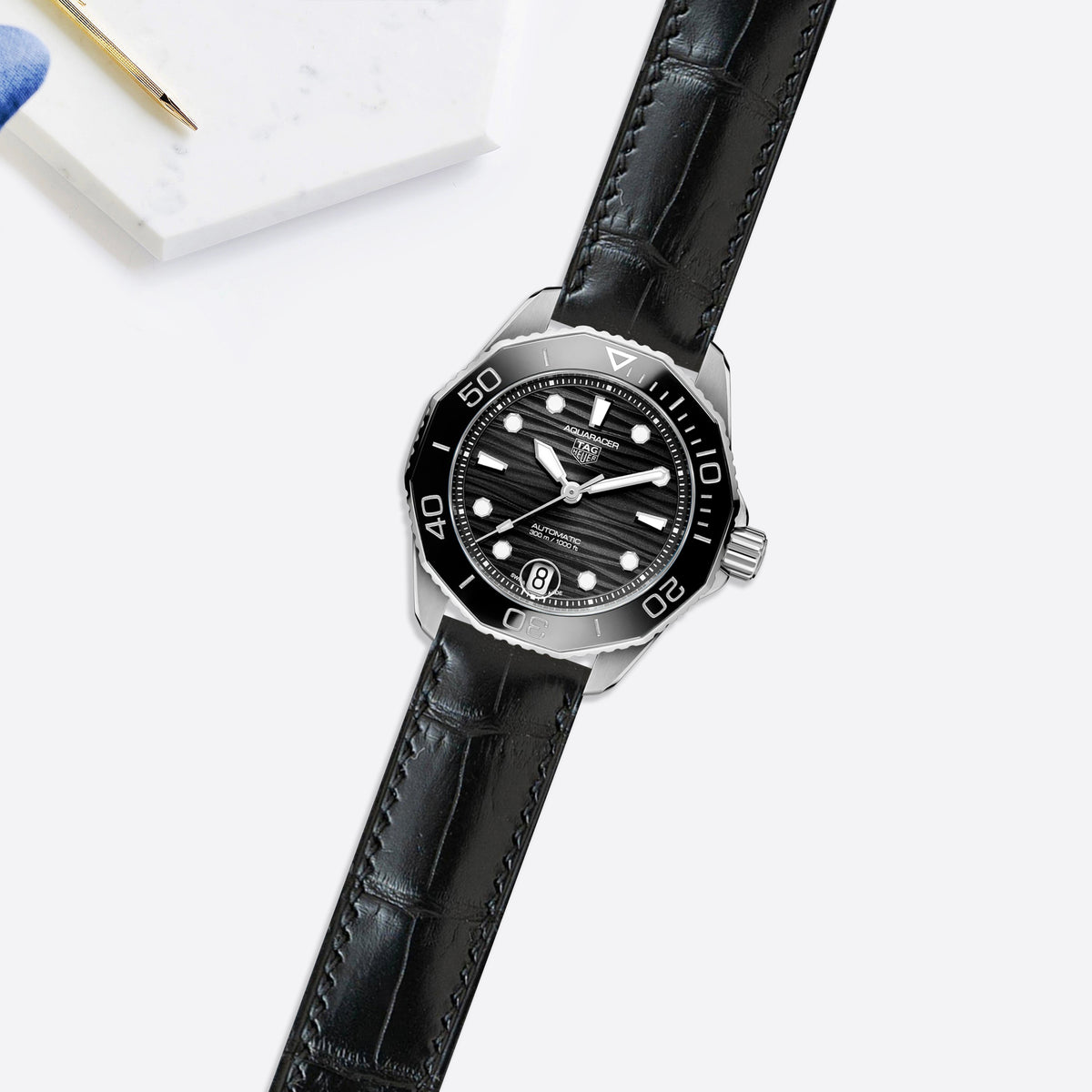 Tag Heuer Aquaracer Straps - Croco Black – Liger Straps