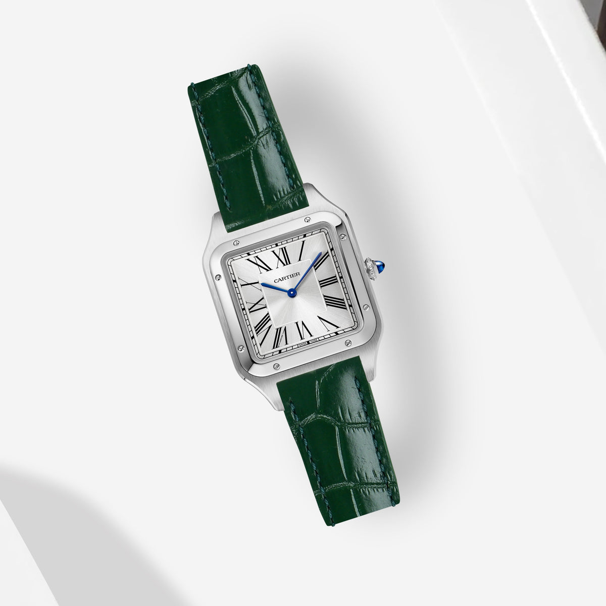 Cartier Dumont Straps - Croco Bottled Green – Liger Straps