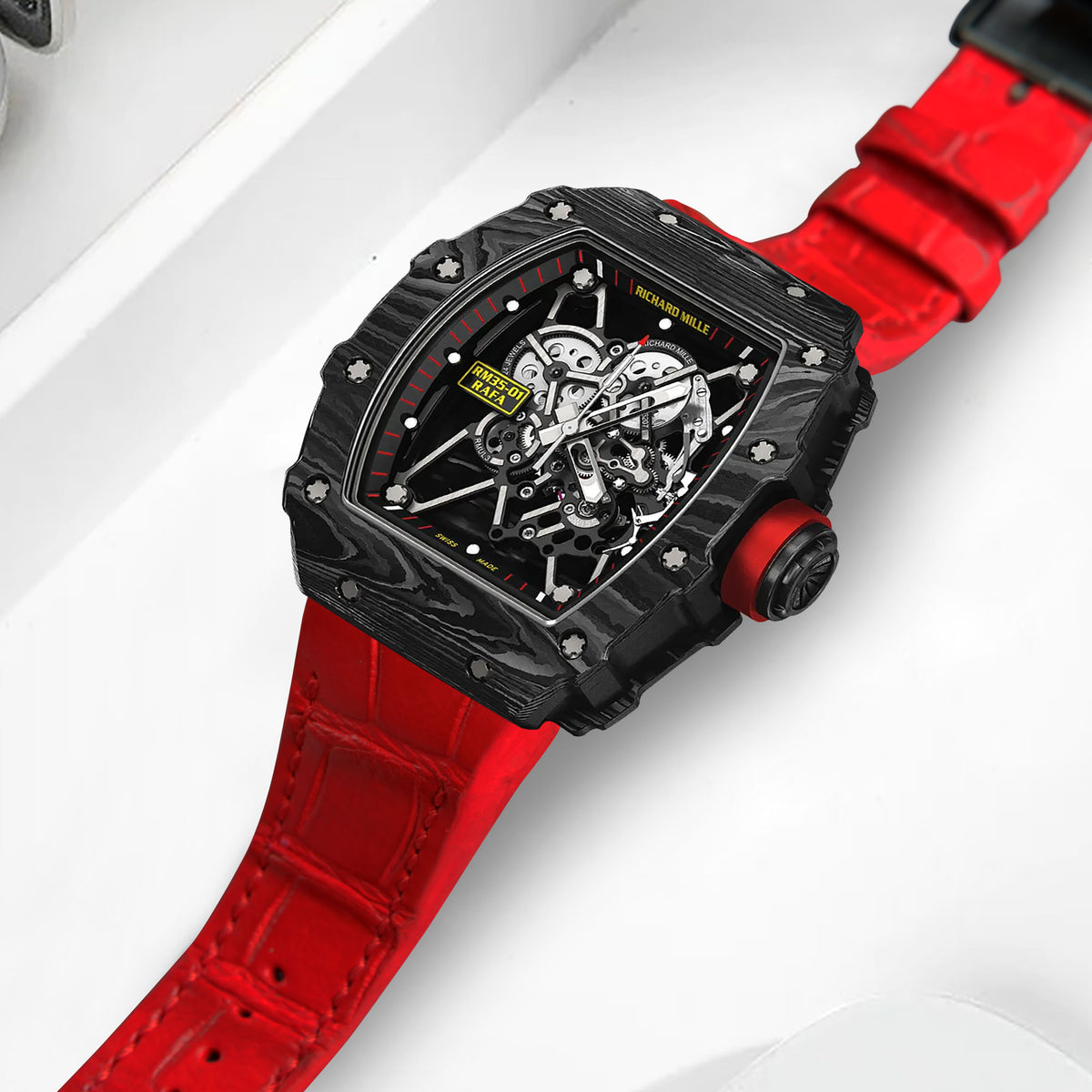 Richard Mille Straps - Croco Red – Liger Straps