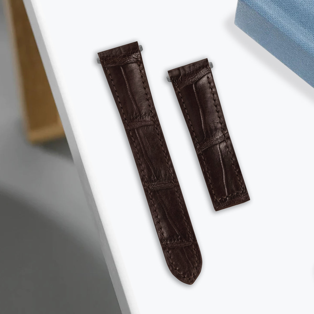 Cartier New Santos Quick Release Straps - Croco Tobacco – Liger Straps